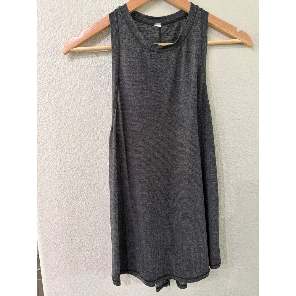 Lululemon Essential Tank Top Heathered Charcoal Grey Racerback Small